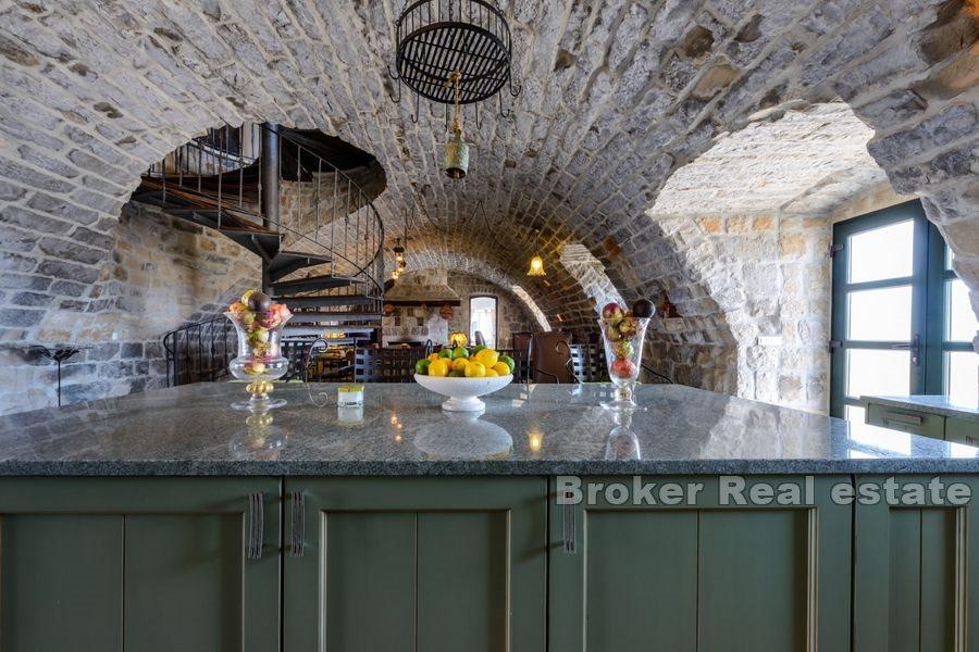 Stone house with pool