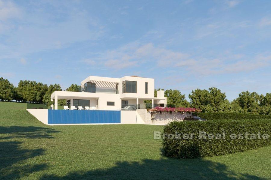 Modern villa with pool in a secluded area