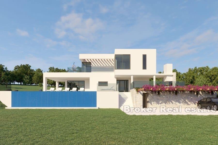 Modern villa with pool in a secluded area