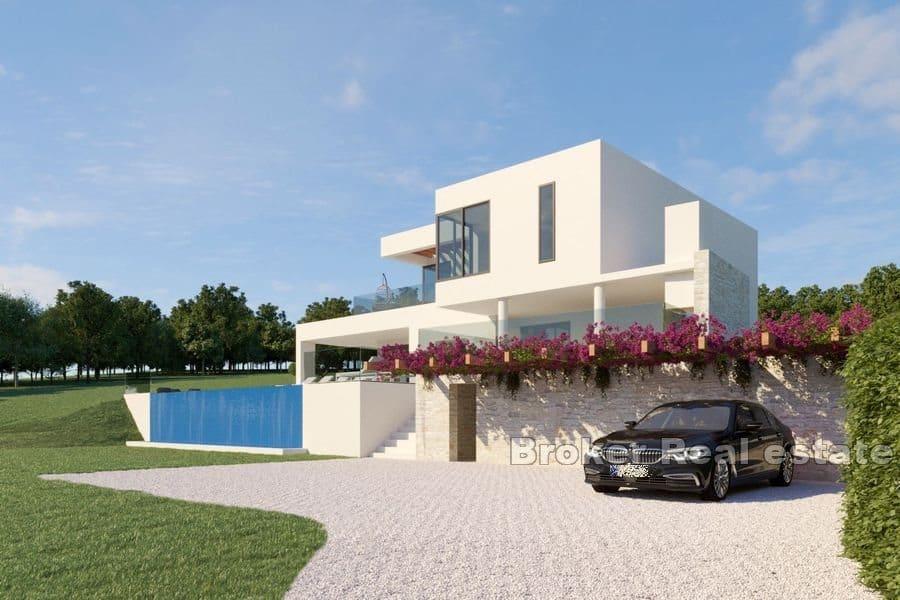Modern villa with pool in a secluded area