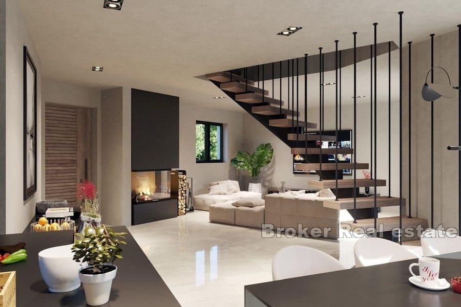 Casa con piscina e vista mare