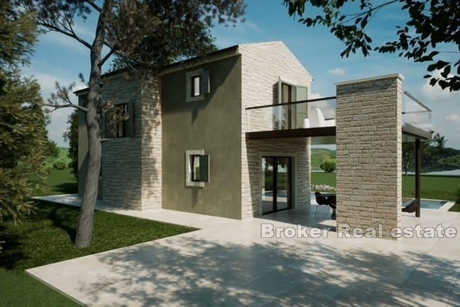 Villa in pietra con vista mare