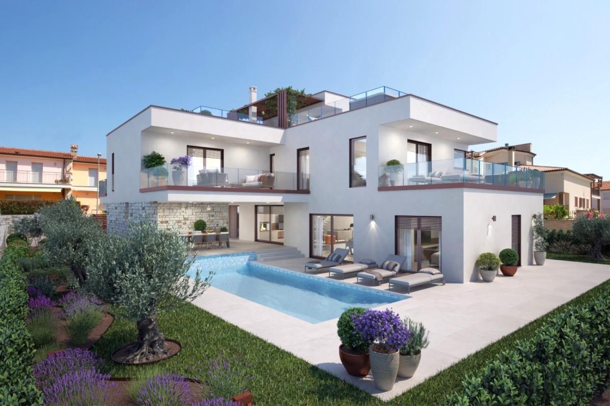 Villa con piscina riscaldata e terrazza sul tetto