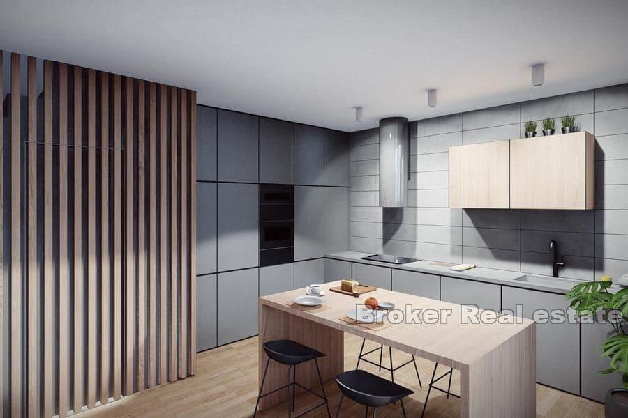 Maison moderne d'affilée