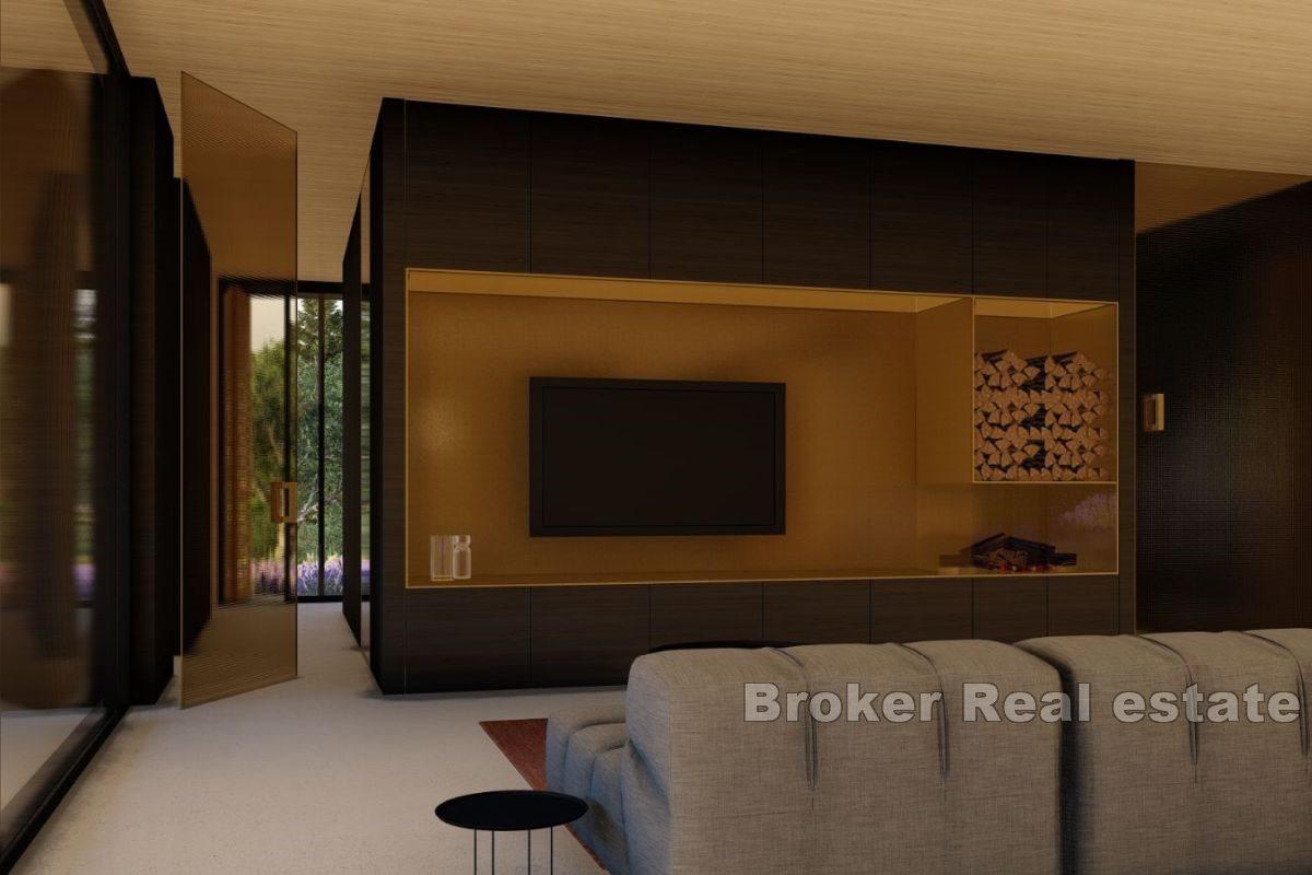 Attractive land with a project with an open view of the sea