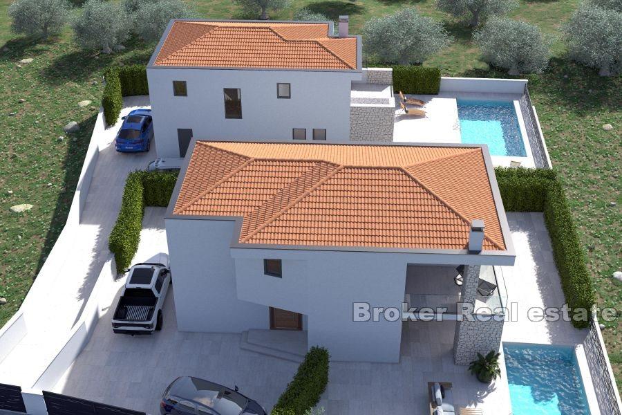 Luksusvilla under bygging med havutsikt