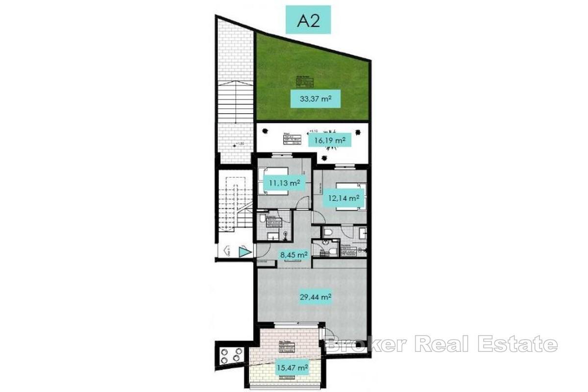 Luksuzan apartman s terasom i pogledom na more