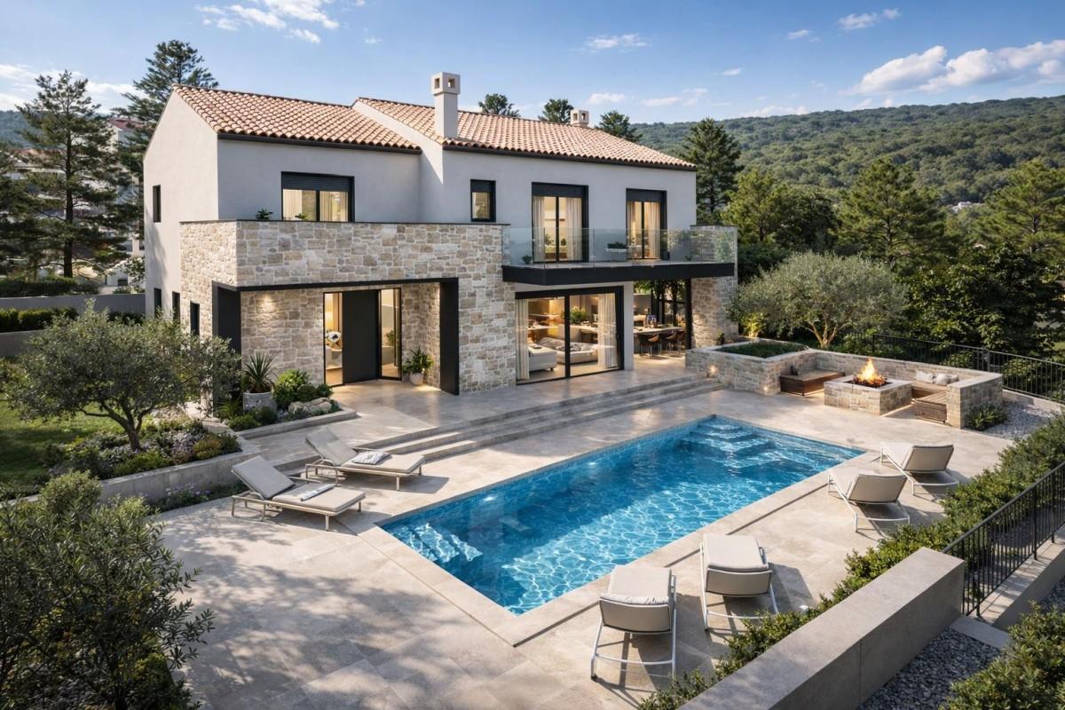 Moderne Villa mit Meerblick