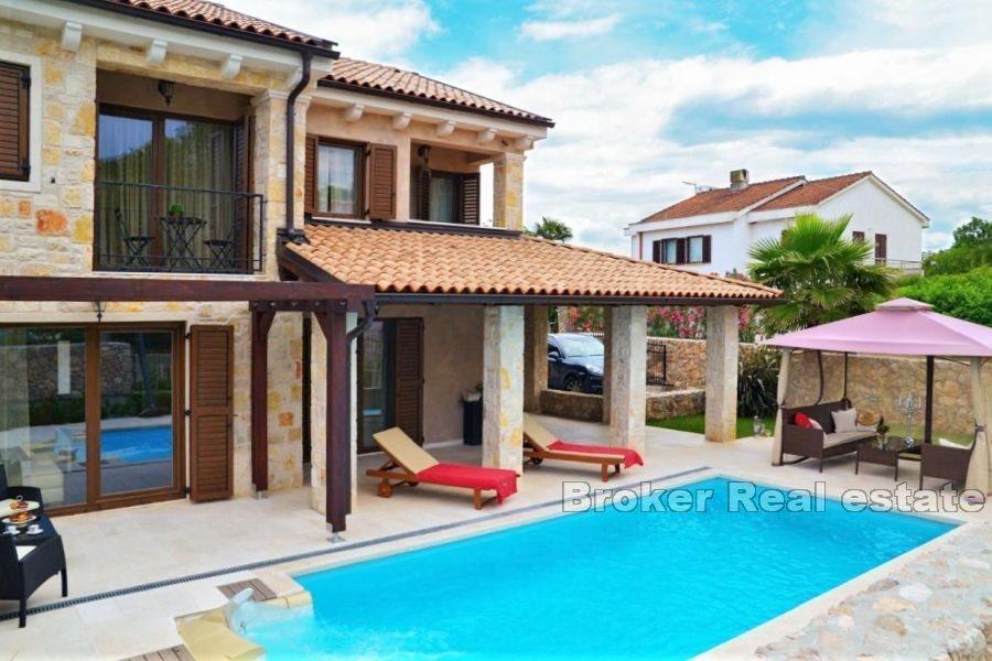 Stone houses with swimming pool