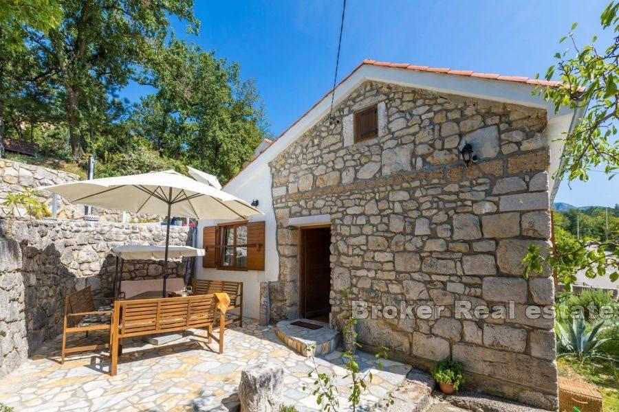 Maison en pierre avec piscine