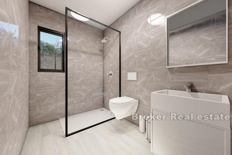 Moderní apartmány v nové budově s výhledem na moře