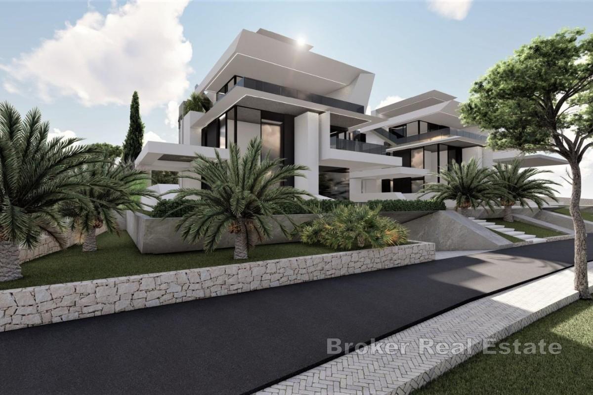 Penthouse z tarasem na dachu i widokiem na otwarte morze