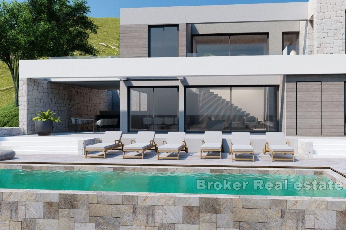 Attractive land with a project and a view of the sea