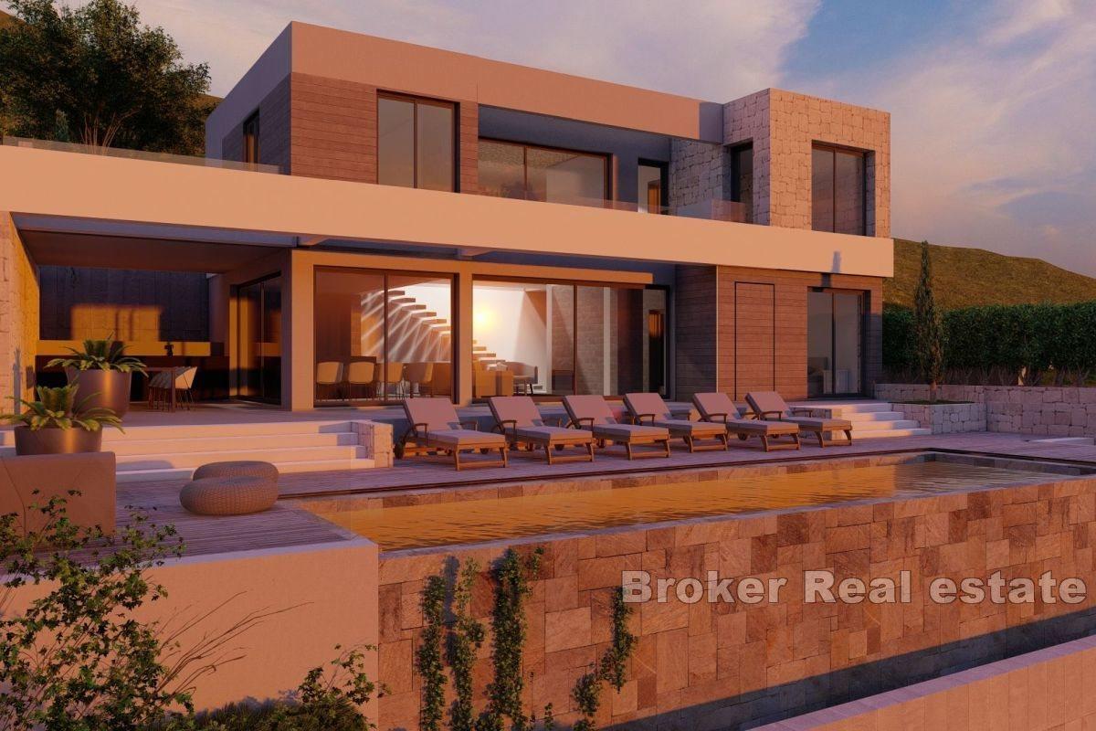 Attractive land with a project and a view of the sea