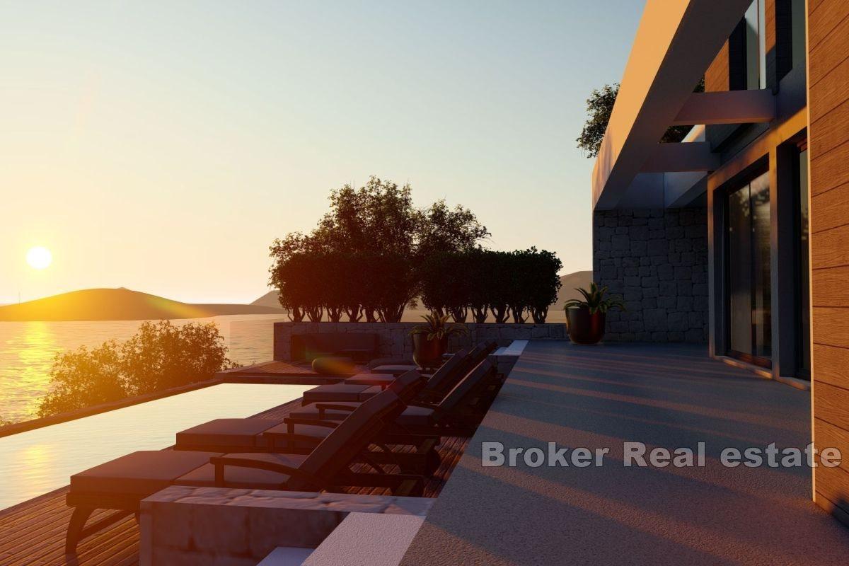 Attractive land with a project and a view of the sea