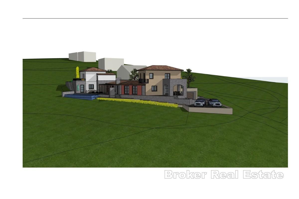 Terrain constructible avec vue panoramique et avant-projet