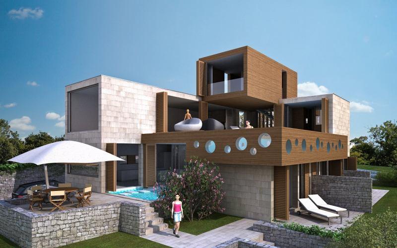 Première rangée de la mer, villa à vendre