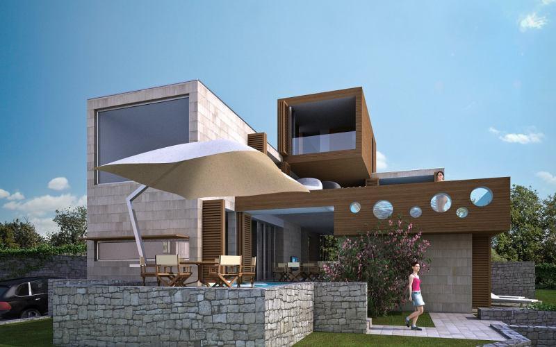 Première rangée de la mer, villa à vendre