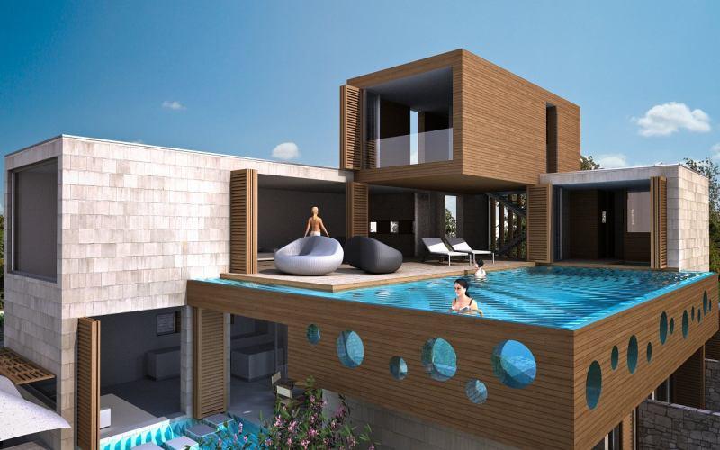 Première rangée de la mer, villa à vendre