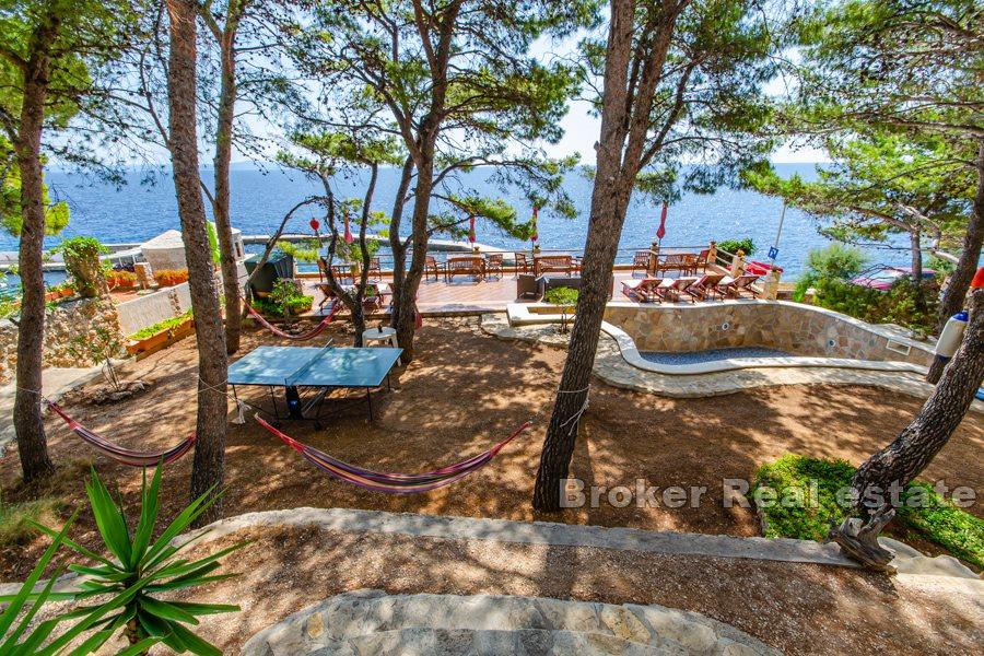 Family villa with swimming pool, waterfront