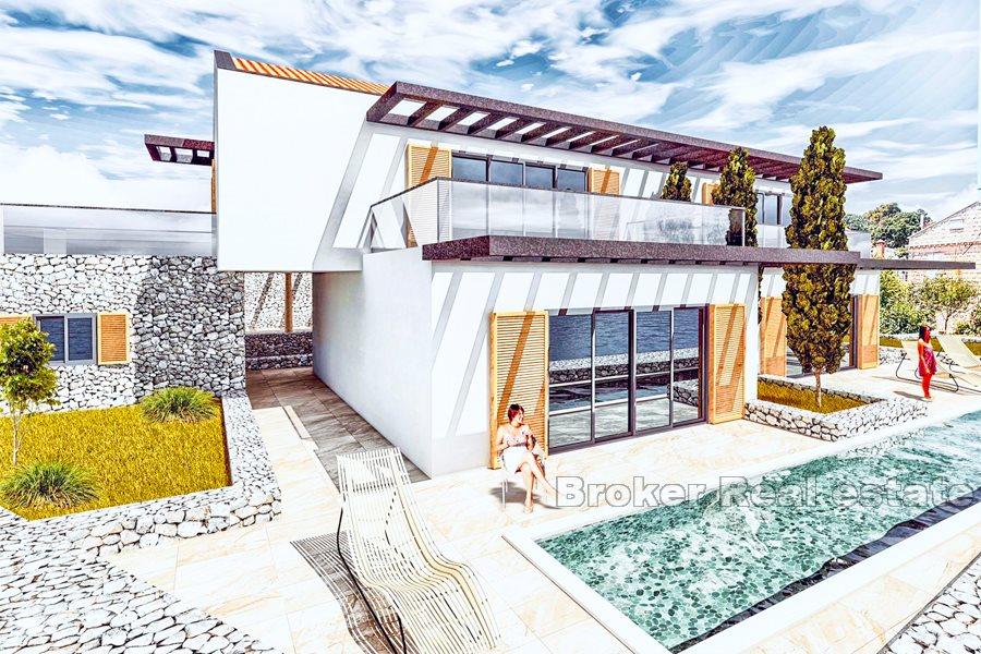 Villa in costruzione, prima fila al mare