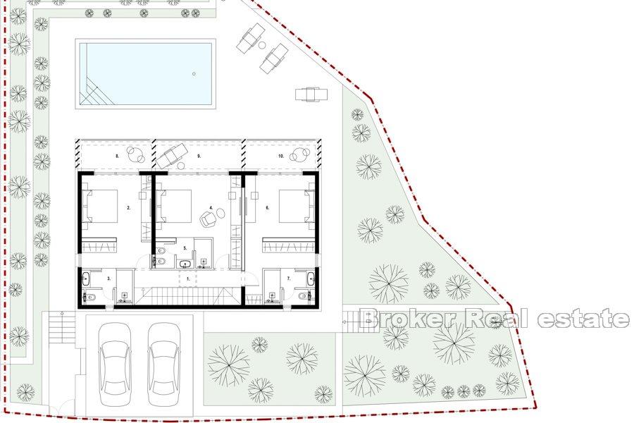 Villa moderne de nouvelle construction avec vue mer
