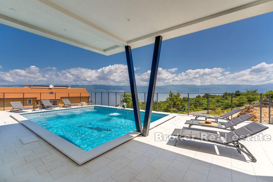 Newly built villa with sea view