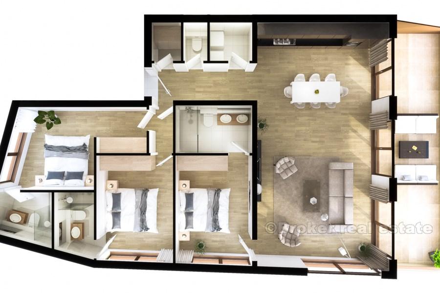 4 apartmana, prvi red do mora, na prodaju