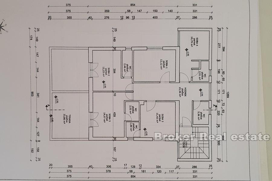 Apartment house by the sea and promenade