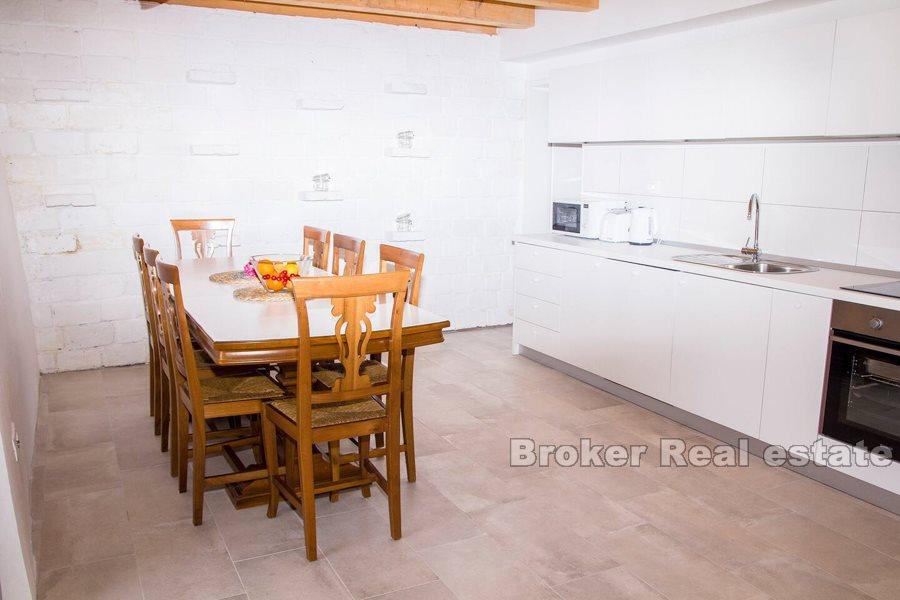 Modern and renovated stone house, seafront
