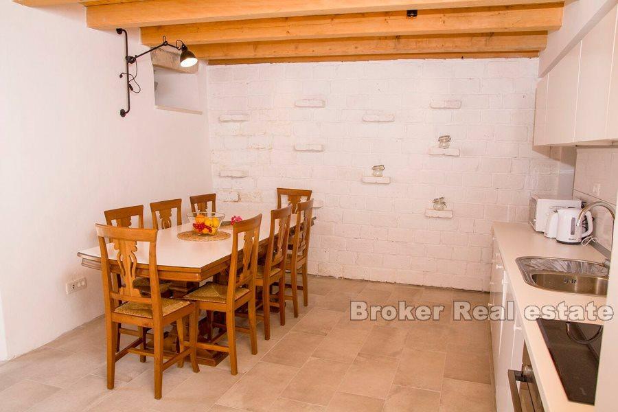 Modern and renovated stone house, seafront