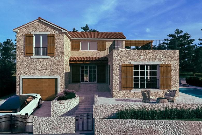 Nuova villa costruita (in costruzione)