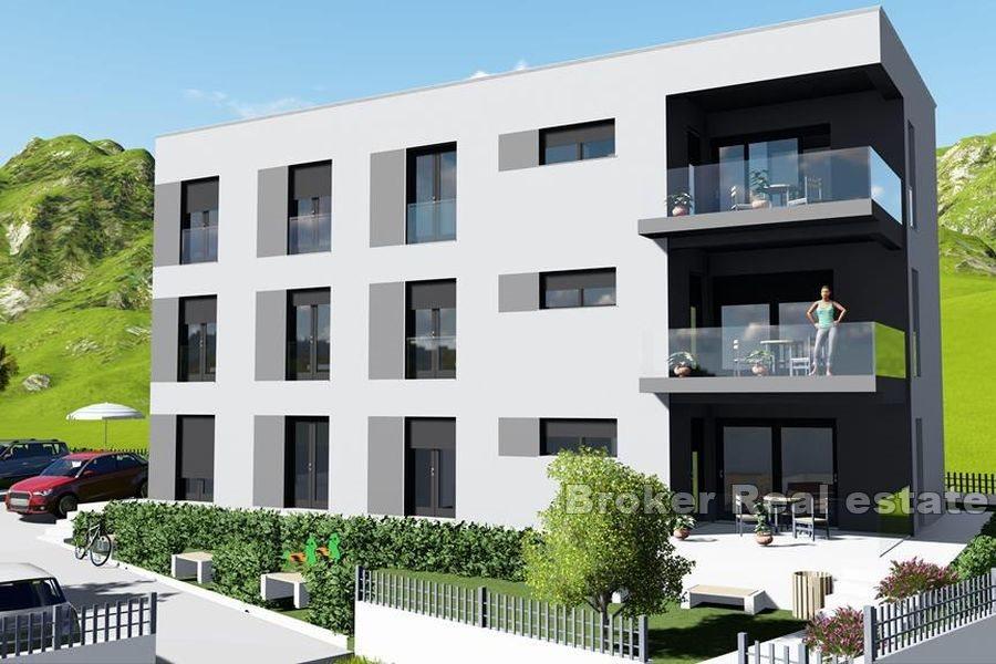 Apartments in a new building with sea view