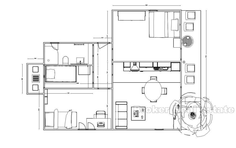 Appartement à deux chambres