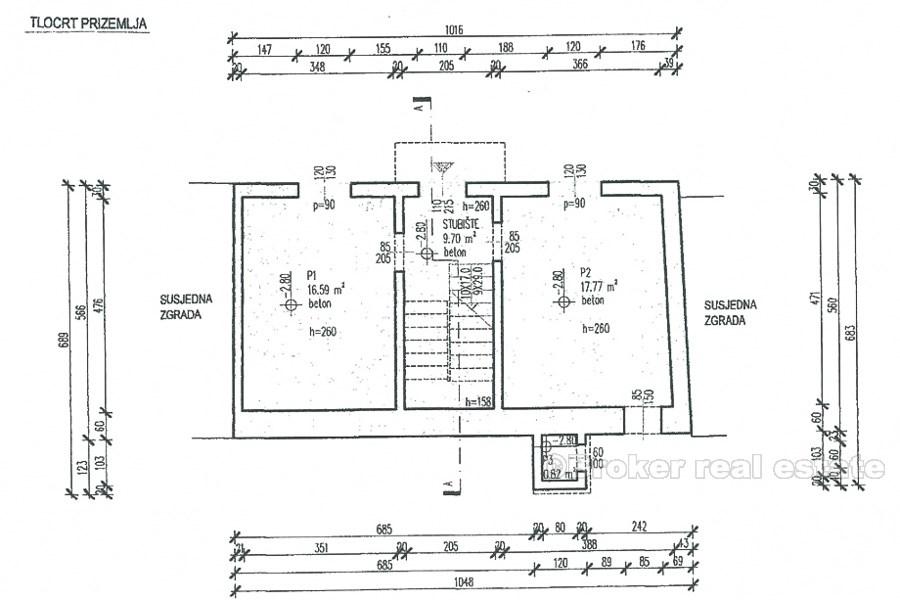 Unfinished detached house with sea view, for sale