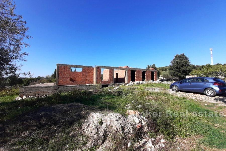 Unfinished detached house