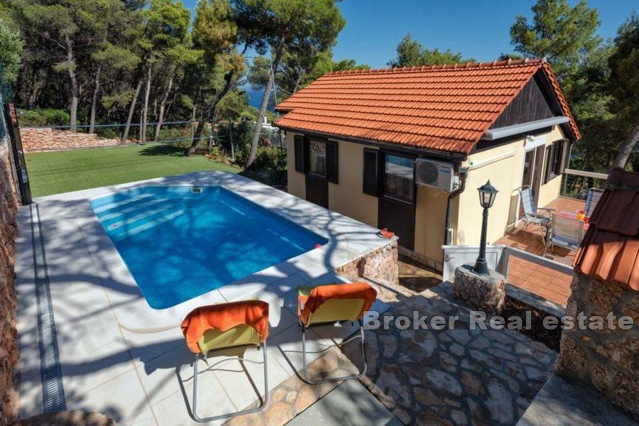 House with pool and sea view