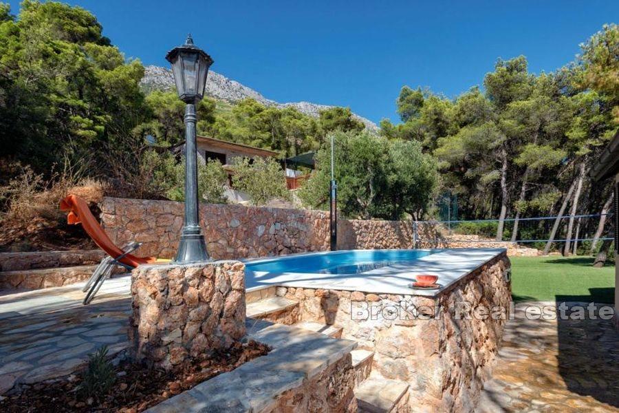 House with pool and sea view