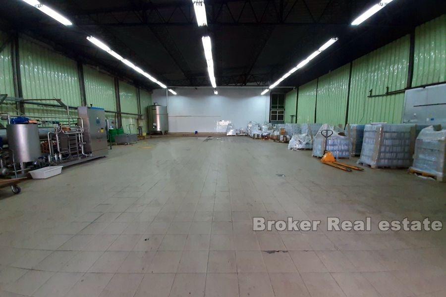 Przestronna przestrzeń magazynowa i produkcyjna