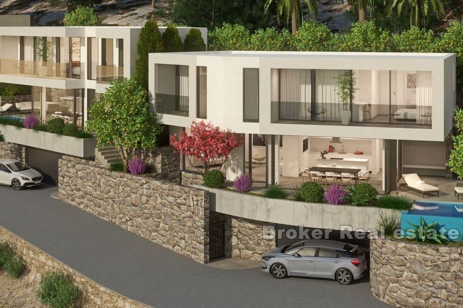 Building land with a project, first row to the sea