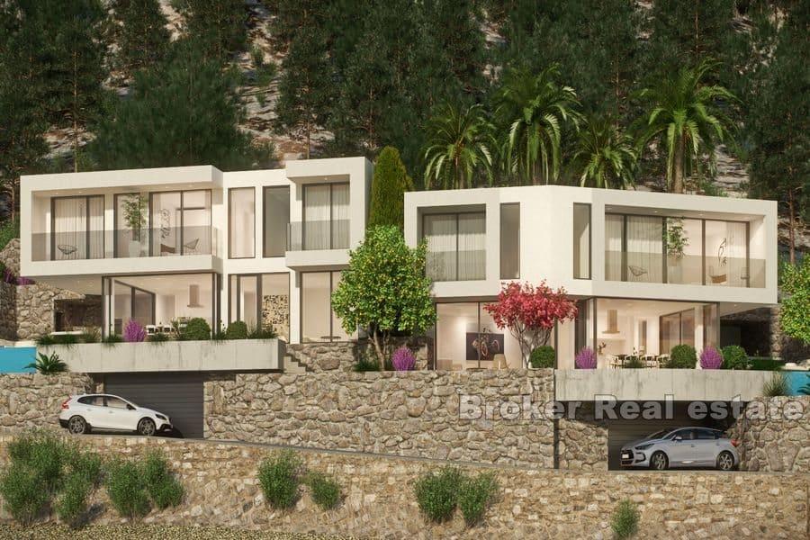 Building land with a project, first row to the sea