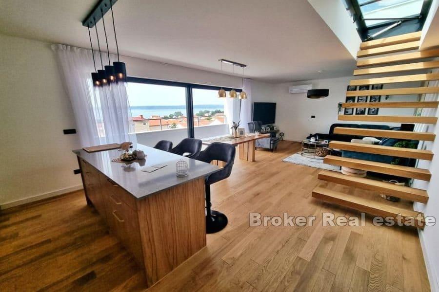 Modern penthouse apartment with a beautiful view