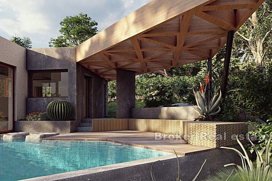 Terrain avec vue mer et projet