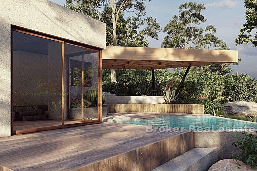 Land med havutsikt og prosjekt