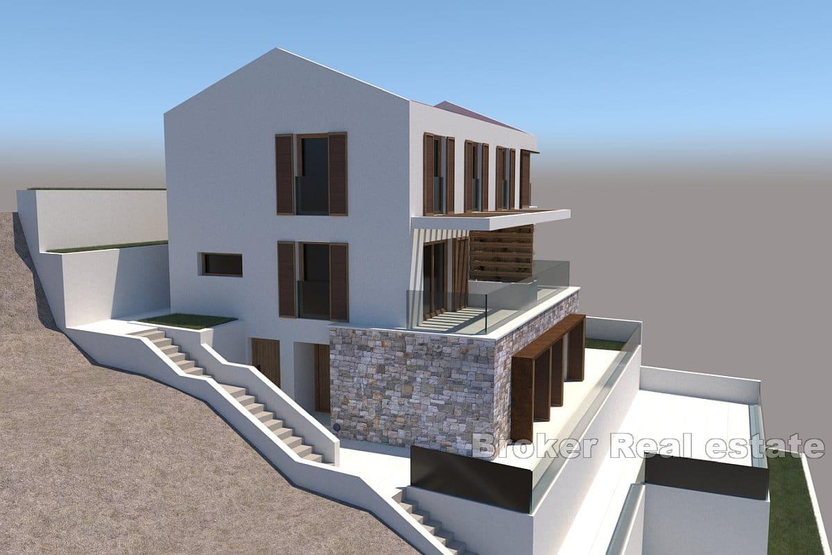 Terrain à bâtir avec projet et vue