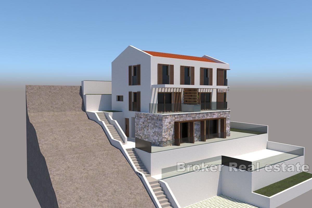 Terrain à bâtir avec projet et vue