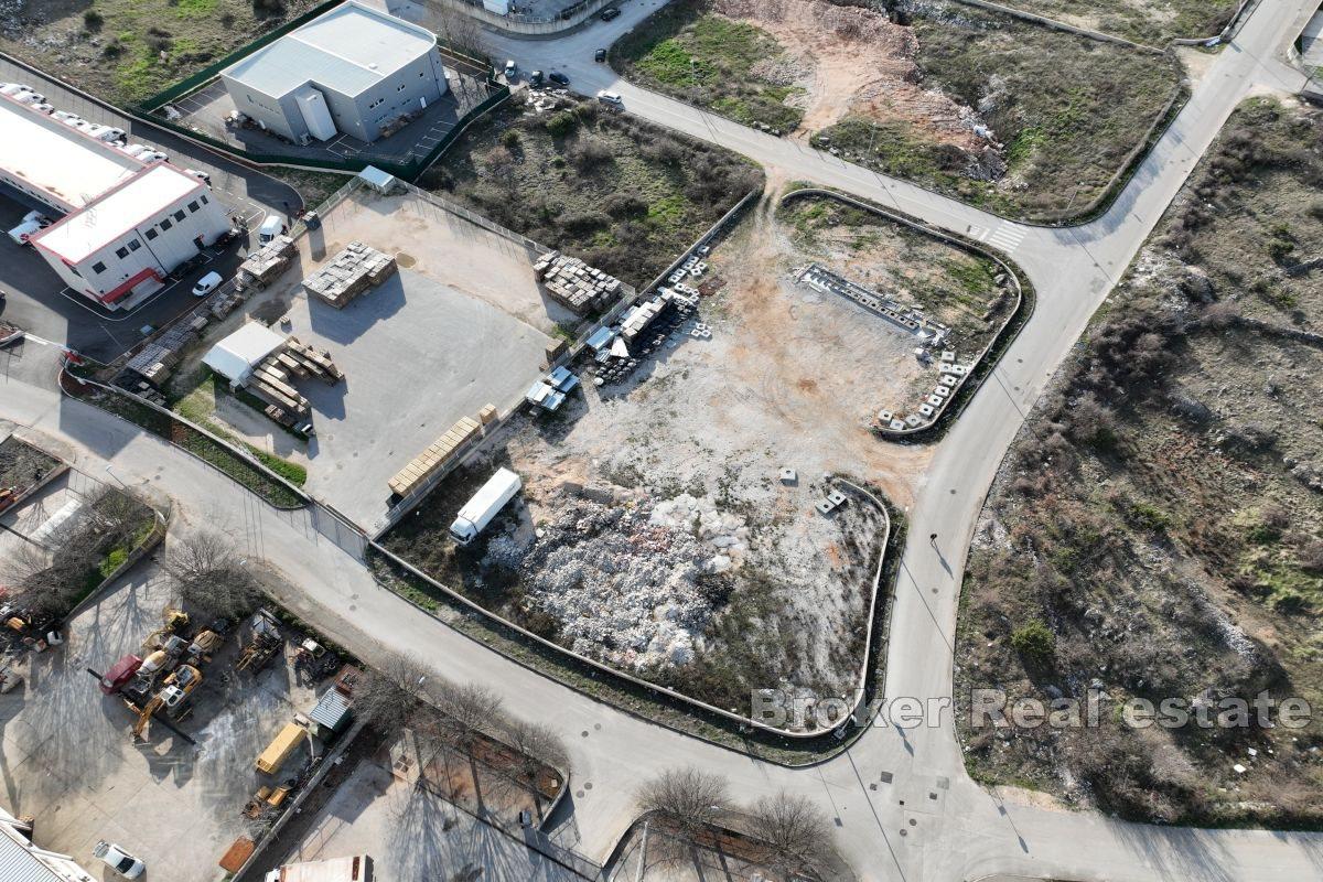 Building land in the business zone