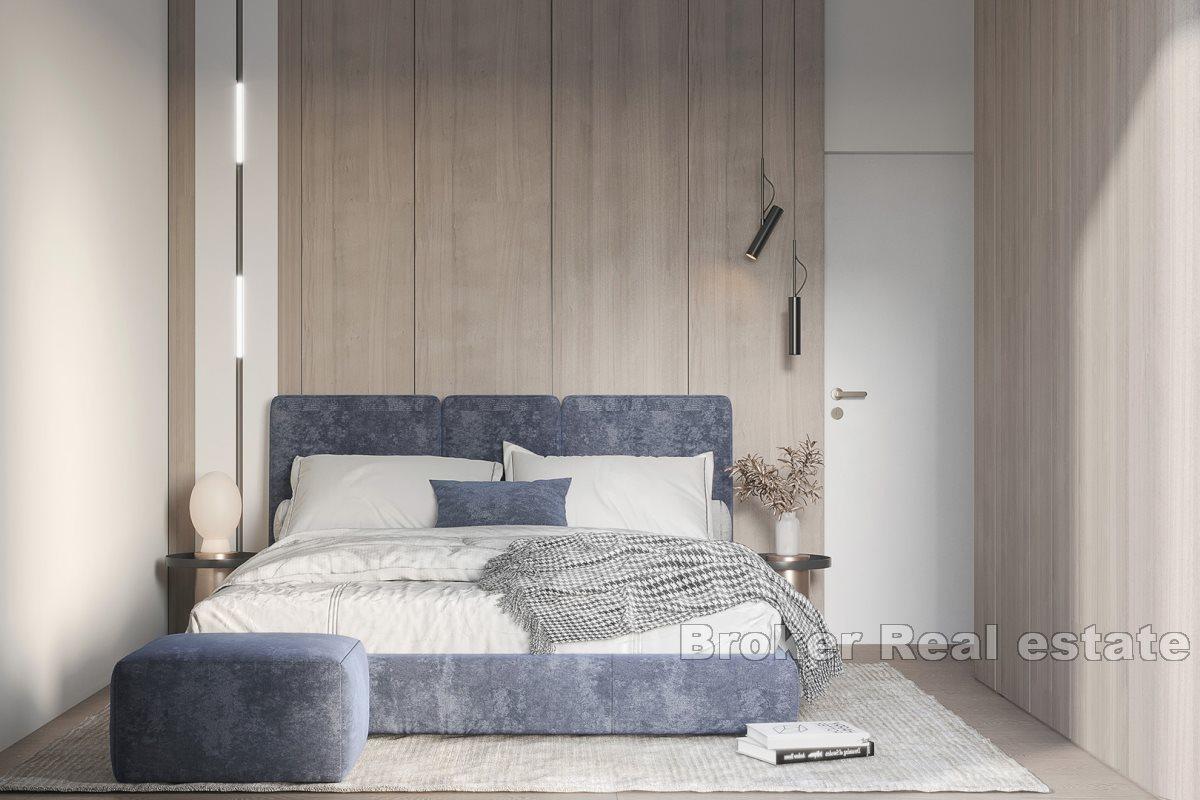 Appartements modernes dans un immeuble neuf avec piscine et vue sur la mer