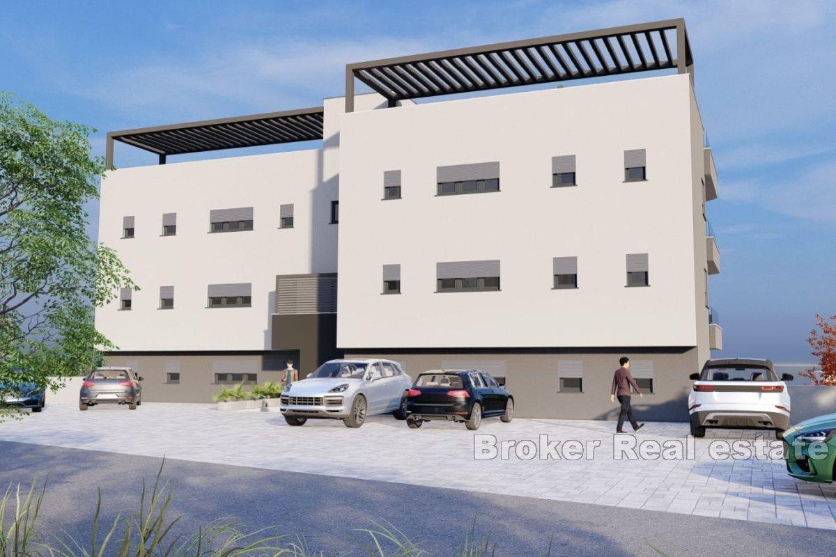 Byty ve výstavbě s bazénem a výhledem na moře