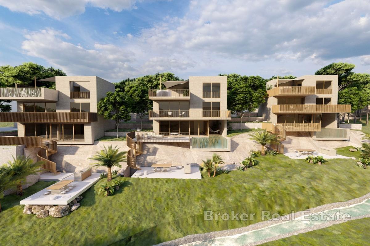 Grundstück mit geplantem Bauvorhaben für drei moderne Villen mit Meerblick